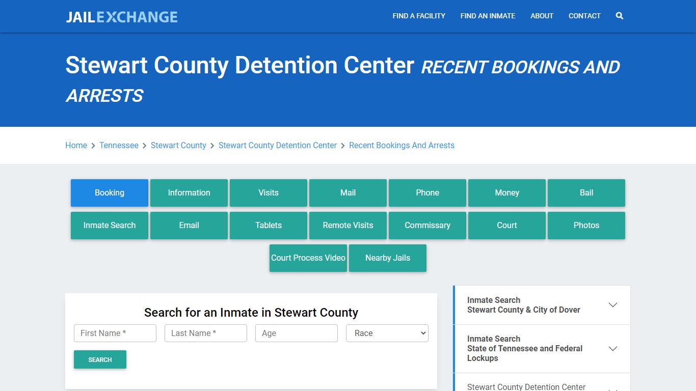 Stewart County Detention Center Recent Bookings And Arrests - Jail Exchange